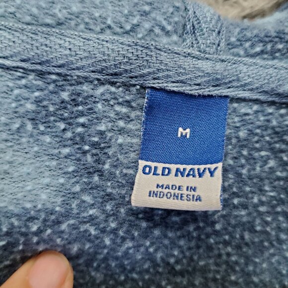 Old Navy Jacket Womens Medium Blue Tie-Dye Easy Vintage Full-Zip Hoodie - Picture 2 of 9